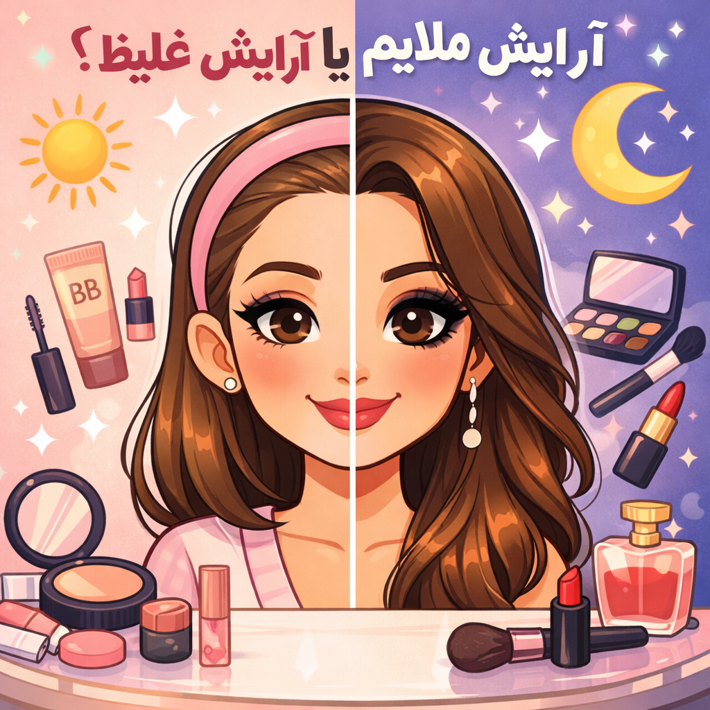 آرایش ملایم روزانه یا آرایش غلیظ؟