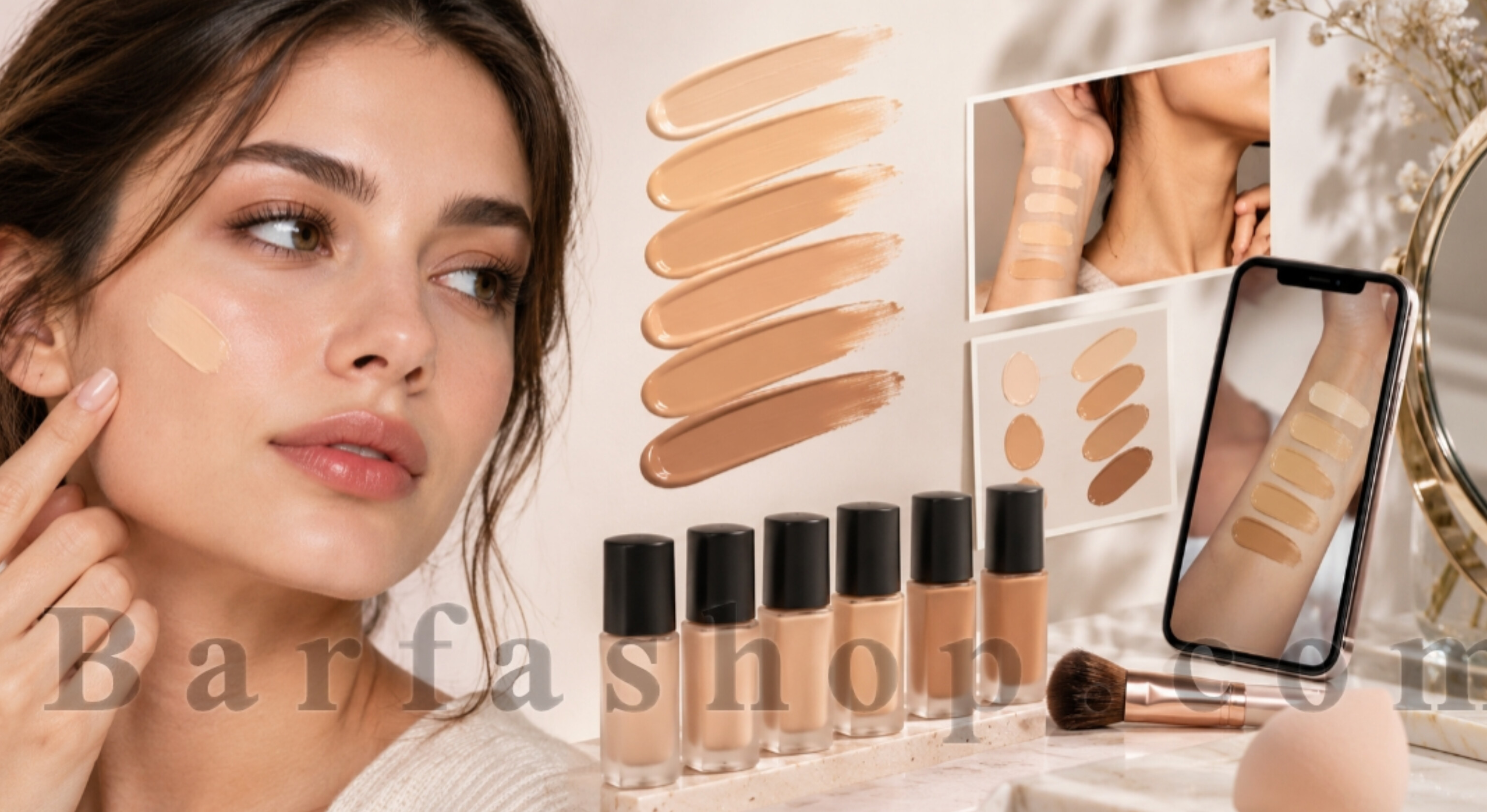 چگونه رنگ کرم‌پودر را بدون تست حضوری انتخاب کنیم؟