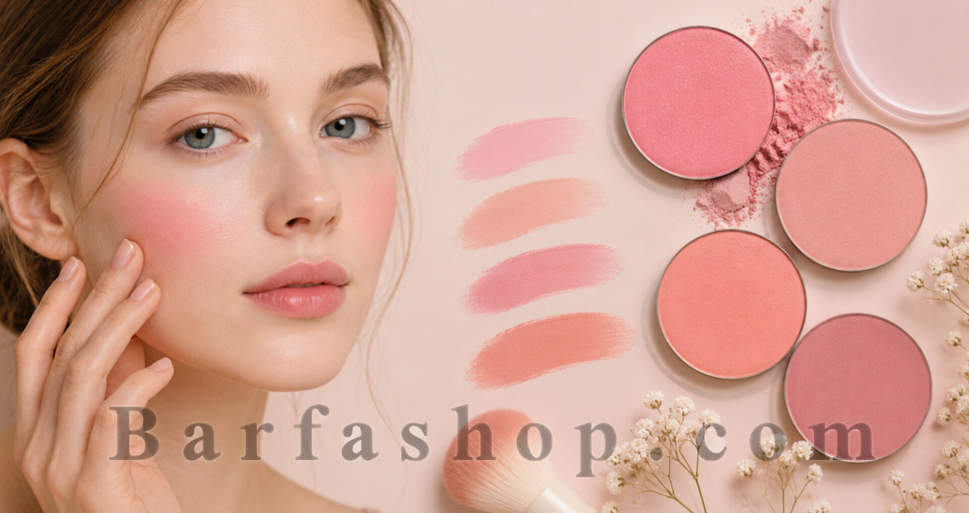 بهترین رنگ رژگونه برای پوست روشن
