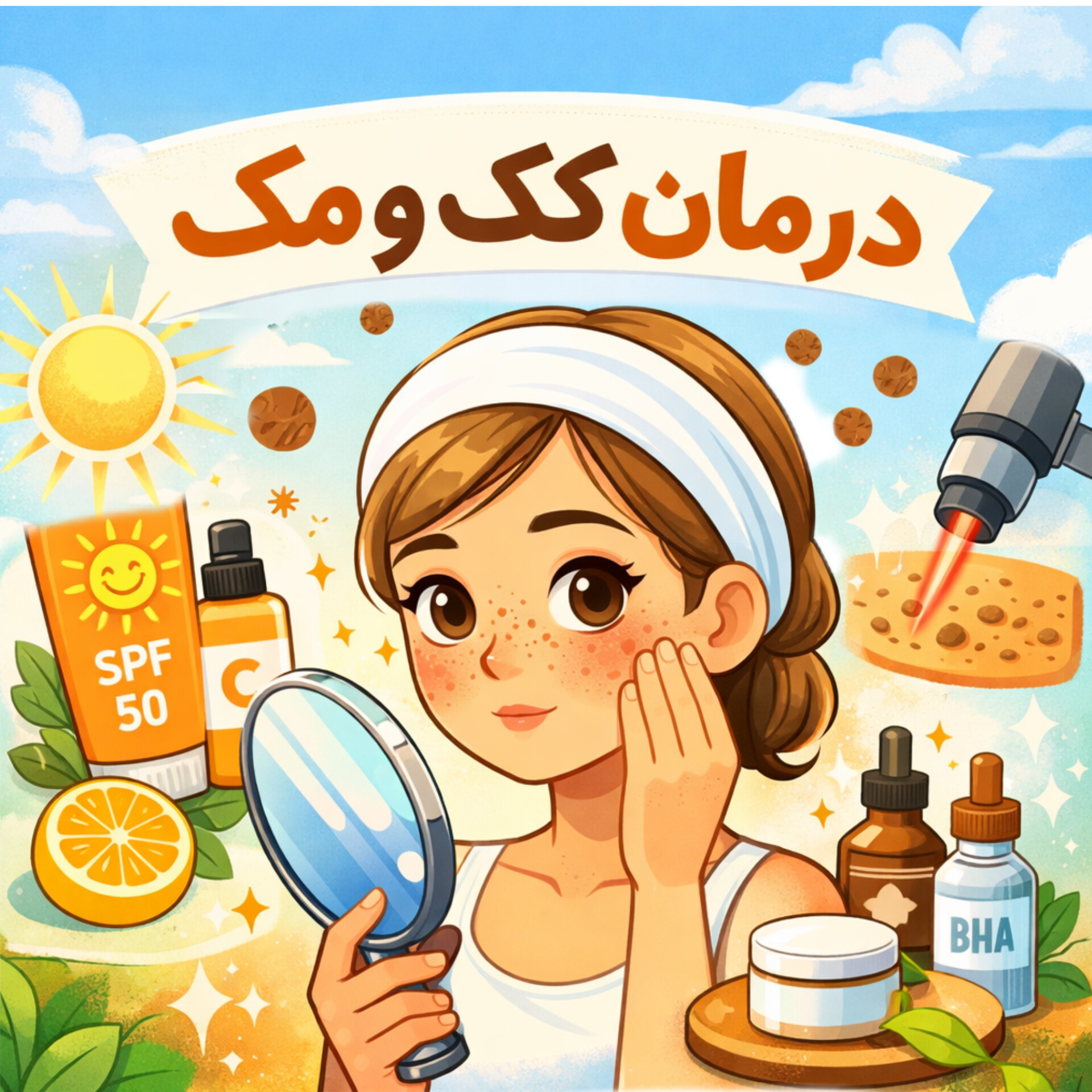 درمان کک و مک؛ چطور لک‌های ریز صورت را کمرنگ کنیم؟